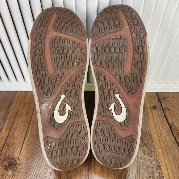 Olukai Nanea Li Mens Sz 10.5 Gray Canvas Casual Urban Sneakers Shoes 10485-LRLR main image 8